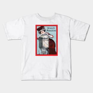 1900 Woman and her Washing Machine Kids T-Shirt